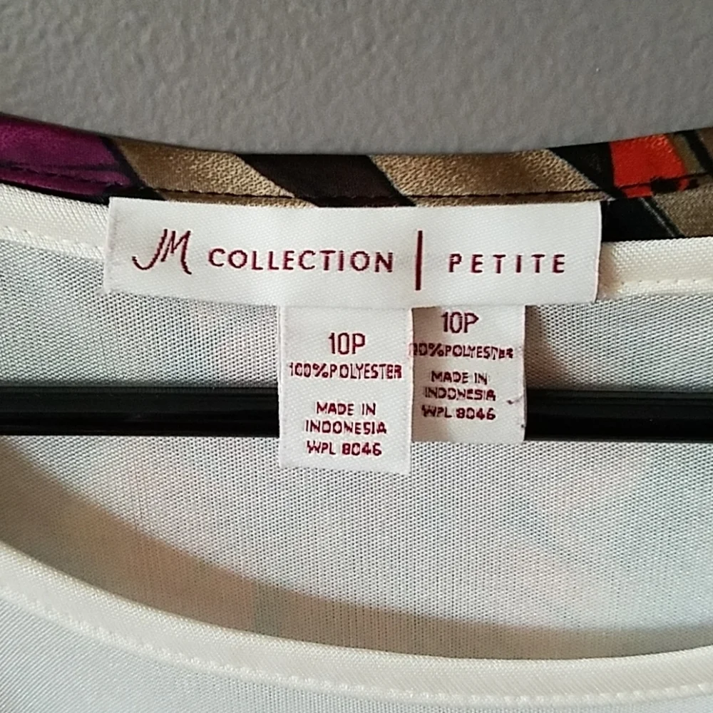 JM Collection Floral Silky Blouse Top - Picture 4 of 5